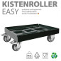 Preview: KISTENROLLER EASY 600x400 RAL 9004 schwarz